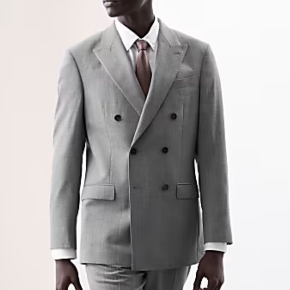 Tailored Fit Pure Check Suit Jacket Blazer Large/ 40R